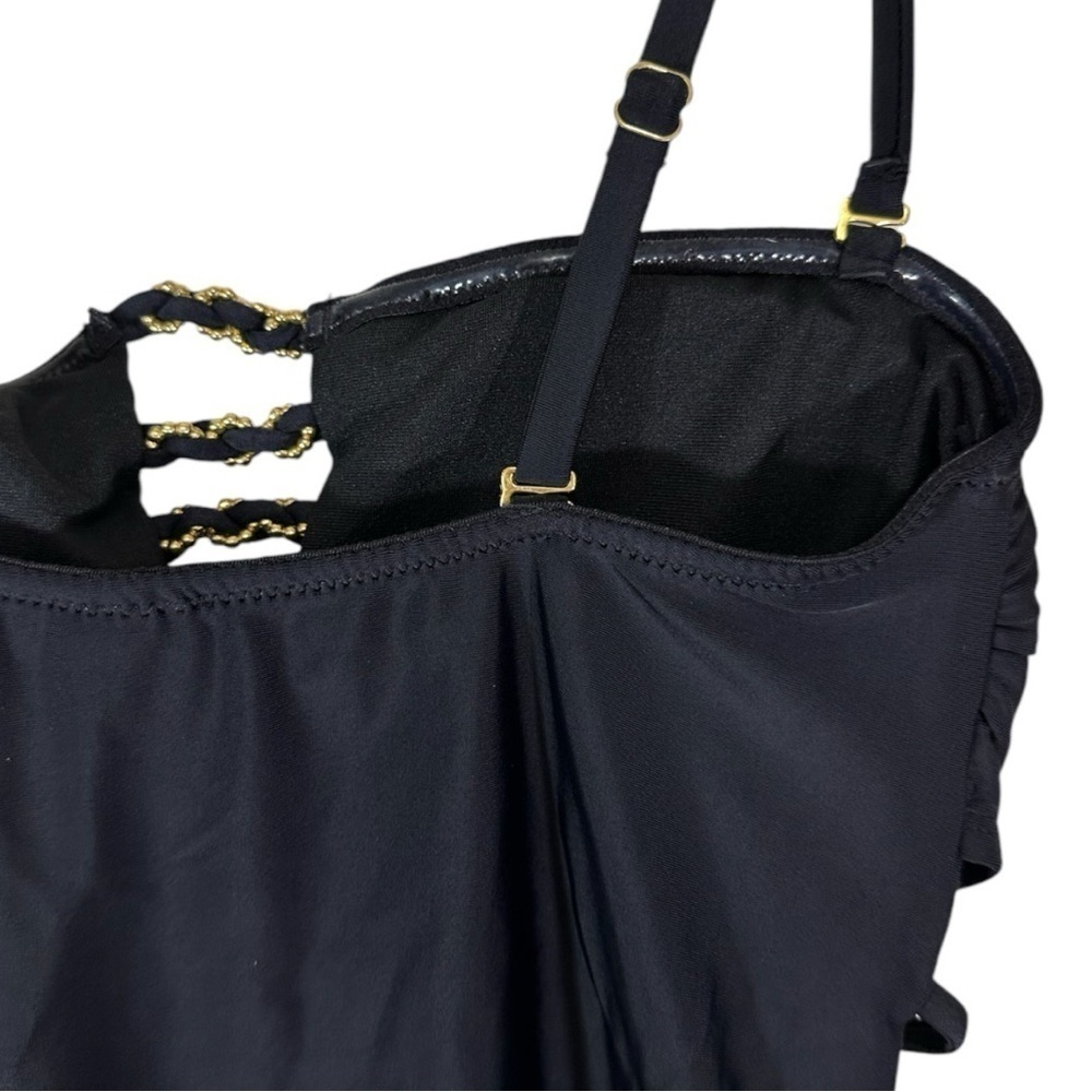 🌸Cyn & Luca Black Strapless One Piece Swimsuit- Size M - Picture 5 of 8